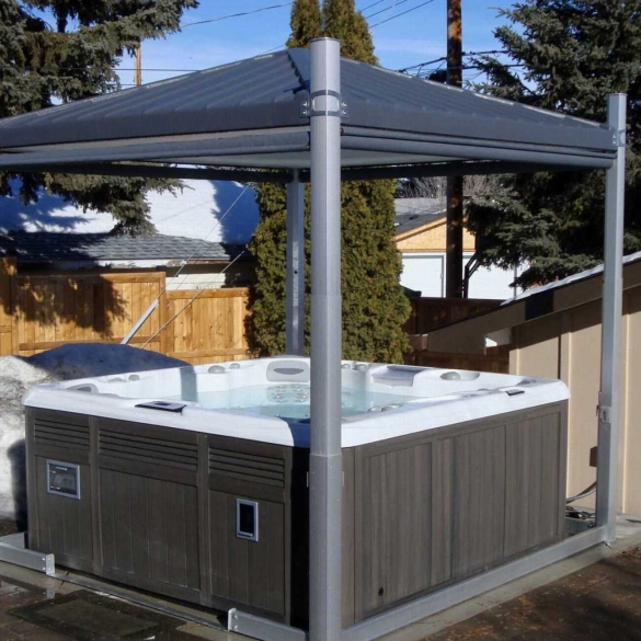 Covana Spa Cover elektrisch privacy paviljoen COVANAPAVILJOEN
